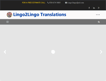 Tablet Screenshot of lingo2lingotranslations.com
